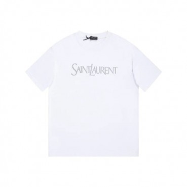 입생로랑 남성 화이트 반팔티 - Saint laurent Mens White Tshirts 