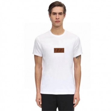 펜디 남성 화이트 티셔츠 - Fendi Mens White Tshirts 
