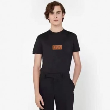 펜디 남성 블랙 티셔츠 - Fendi Mens Black Tshirts 