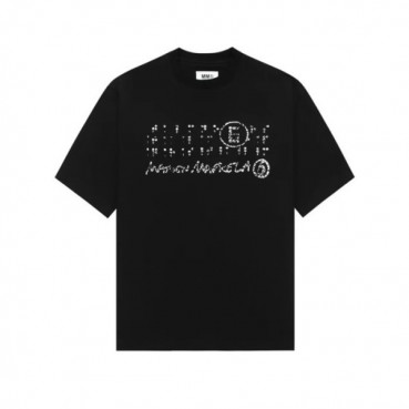 메 종마르지엘라 남/녀 블랙 티셔츠 - Maison Margiela Unisex Tshirts 