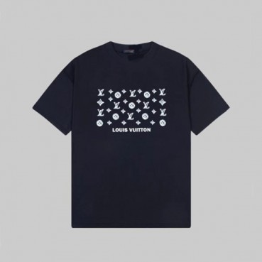 루이비통 남성 블랙 티셔츠 - Louis vuitton Mens Black Tshirts 