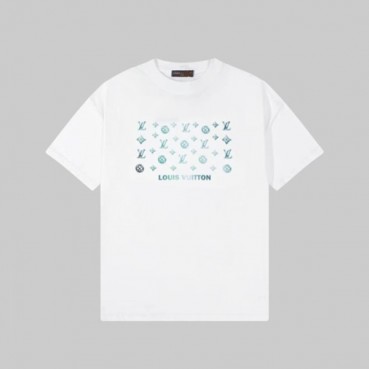 루이비통 남성 화이트 티셔츠 - Louis vuitton Mens White Tshirts 