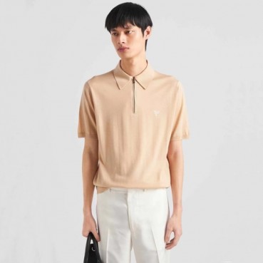 프라다 남성 베이지 반팔티 - Prada Mens Beige Polo Tshirts 