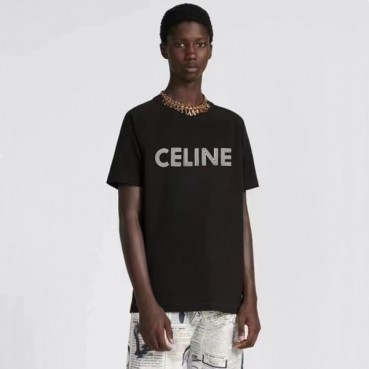 셀린느 남성 블랙 티셔츠 - Celine Mens Black Tshirts 