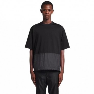 프라다 남성 블랙 반팔티 - Prada Mens Black Tshirts 