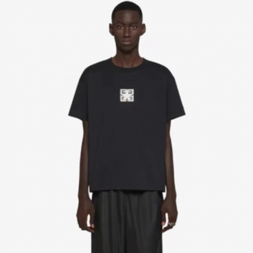 지방시 남성 블랙 반팔티 - Givenchy Mens Black Tshirts 