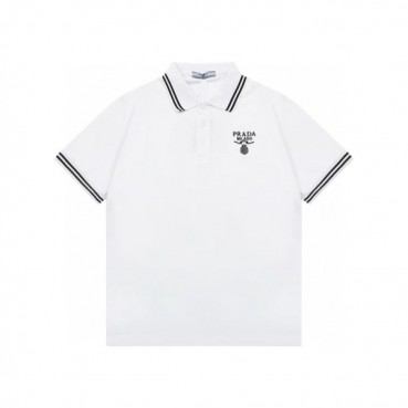 프라다 남성 화이트 폴로 반팔티 - Prada Mens White Polo Tshirts 