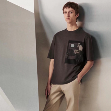 에르메스 남성 브라운 반팔티 - Hermes Mens Brown Tshirts 