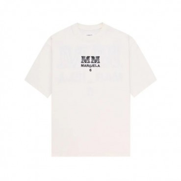 메종 마르지엘라 남/녀 화이트 티셔츠 - Maison Margiela Unisex Tshirts 