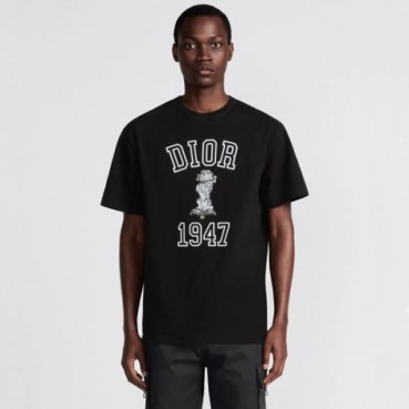 디올 남성 블랙 반팔티 - Dior Mens Black Tshirts 