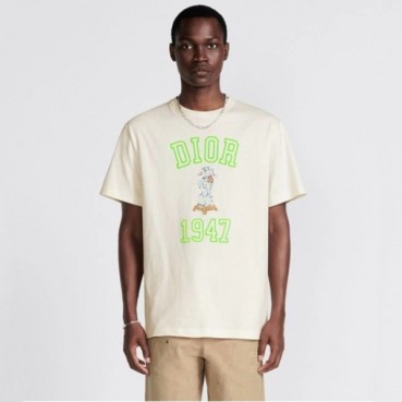 디올 남성 아이보리 반팔티 - Dior Mens Ivory Tshirts 