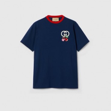구찌 남성 블루 티셔츠 - Gucci Mens Blue Tshirts 