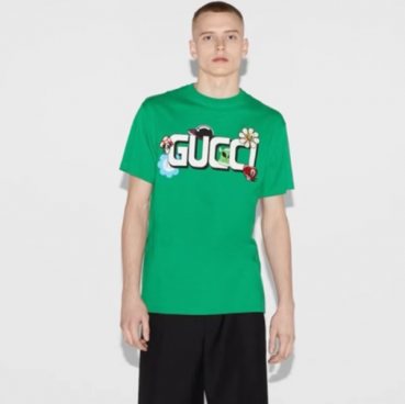 구찌 남성 그린 티셔츠 - Gucci Mens Green Tshirts 