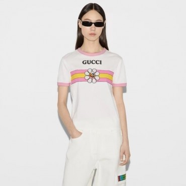 구찌 여성 화이트 티셔츠 - Gucci Womens White Tshirts 