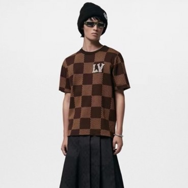 루이비통 남성 브라운 티셔츠 - Louis vuitton Mens Brown Tshirts 