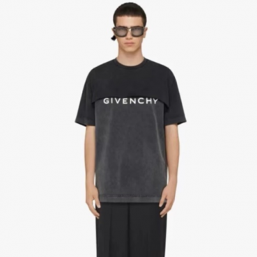 지방시 남성 블랙 반팔티 - Givenchy Mens Black Tshirts 