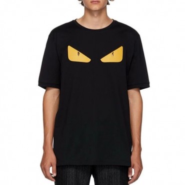 펜디 남성 블랙 티셔츠 - Fendi Mens Black Tshirts 
