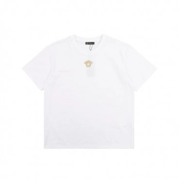 베르사체 남성 이니셜 화이트 티셔츠 - Versace Mens Initial White Tshirts 