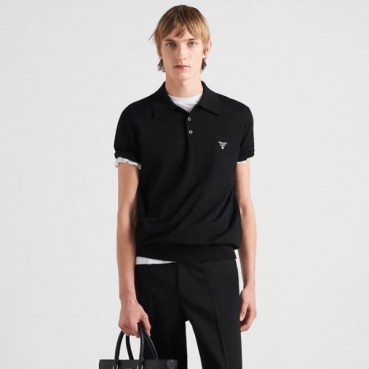 매장판 프라다 남성 블랙 티셔츠 - Prada Mens Black Tshirts 