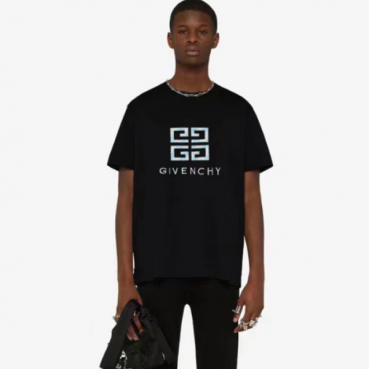 지방시 남성 블랙 반팔티 - Givenchy Mens Black Tshirts 