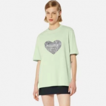 미우미우 여성 민트 티셔츠 - Miumiu Ladys Mint Tshirts 