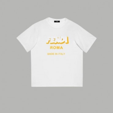 펜디 남성 화이트 티셔츠 - Fendi Mens White Tshirts 