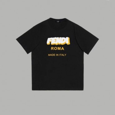 펜디 남성 블랙 티셔츠 - Fendi Mens Black Tshirts 