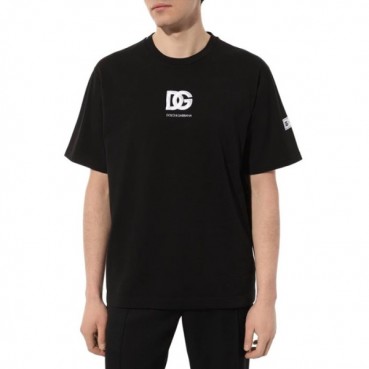 돌체앤가바나 남성 블랙 반팔티 - Dolce&Gabbana Mens Black Tshirts 