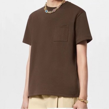 루이비통 남성 카키 반팔티 - Louis vuitton Mens Khaki Tshirts 