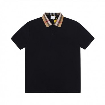 버버리 남성 블랙 폴로 반팔티 - Burberry Mens Black Tshirts 