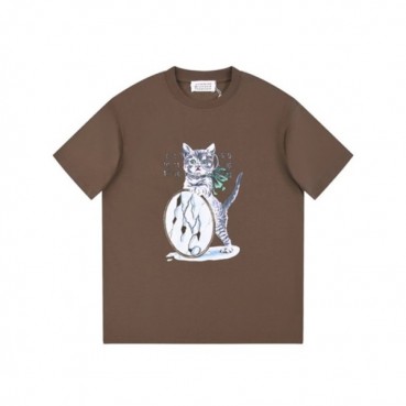 메종 마르지엘라 남/녀 카키 티셔츠 - Maison Margiela Unisex Tshirts 