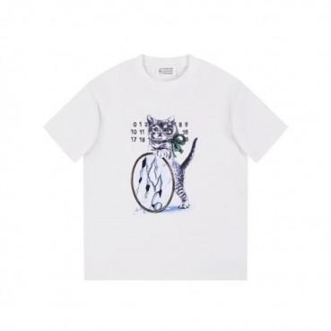 메종 마르지엘라 남/녀 화이트 티셔츠 - Maison Margiela Unisex Tshirts 