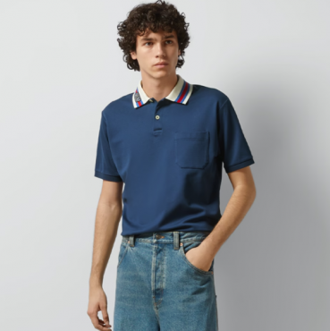 구찌 남성 네이비 폴로 반팔티 - Gucci Mens Navy Tshirts 