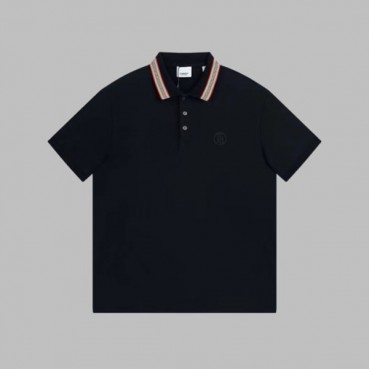 버버리 남성 블랙 폴로 반팔티 - Burberry Mens Black Tshirts 