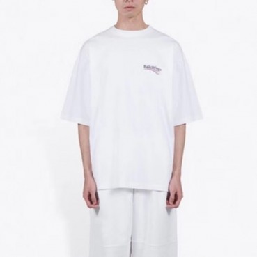 발렌시아가 남성 화이트 반팔티 - Balenciaga Mens White Tshirts 