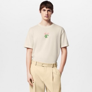 루이비통 남성 아이보리 반팔티 - Louis vuitton Mens Ivory Tshirts 