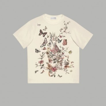 디올 남성 아이보리 반팔티 - Dior Mens Ivory Tshirts 