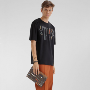 펜디 남성 블랙 티셔츠 - Fendi Mens Black Tshirts 