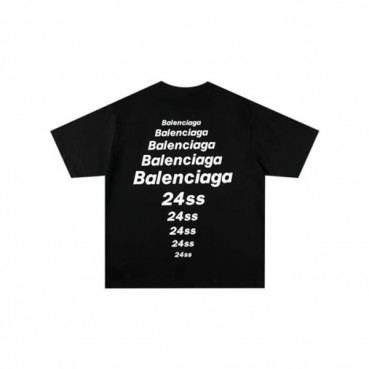 발렌시아가 남성 블랙 티셔츠 - Balenciaga Mens Black Tshirts 