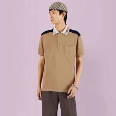 구찌 남성 카멜 폴로 반팔티 - Gucci Mens Camel Polo Tshirts 