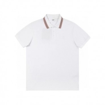 버버리 남성 화이트 폴로 반팔티 - Burberry Mens White Tshirts 