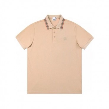 버버리 남성 카멜 폴로 반팔티 - Burberry Mens Camel Tshirts 