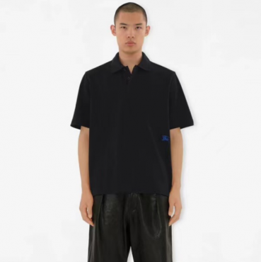 버버리 남성 블랙 폴로 반팔티 - Burberry Mens Black Tshirts 