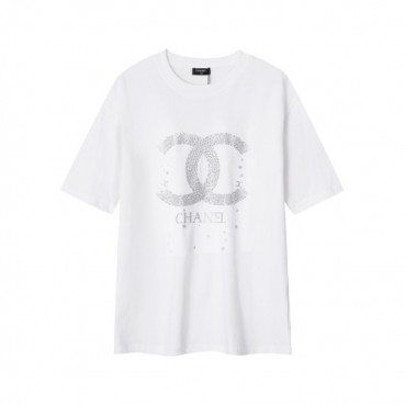 샤넬 남/녀 cc 화이트 반팔티 - Chanel Unisex White Tshirts 