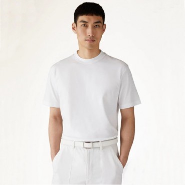 로로피아나 남성 화이트 반팔티 - Loro Piana Mens White Tshirts 