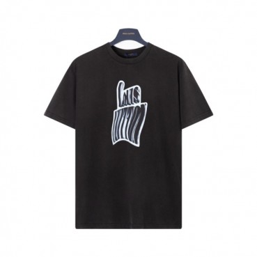 루이비통 남성 블랙 반팔티 - Louis vuitton Mens Black Tshirts 