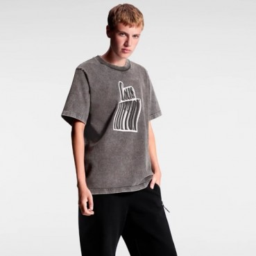 루이비통 남성 그레이 반팔티 - Louis vuitton Mens Gray Tshirts 