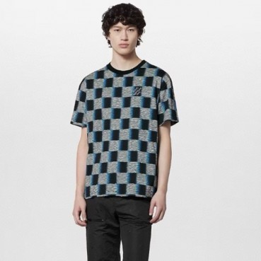 루이비통 남성 블루 반팔티 - Louis vuitton Mens Blue Tshirts 