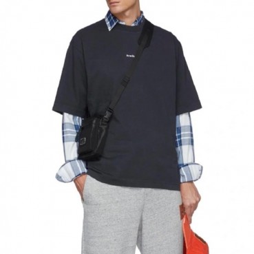 아크네 남/녀 블랙 크루넥 반팔티 - Acne Unisex Black Tshirts 