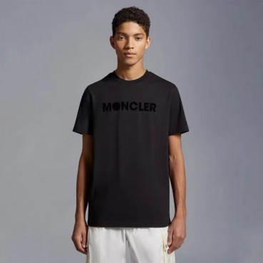 몽클레어 남성 블랙 반팔티 - Moncler Mens Black Tshirts 